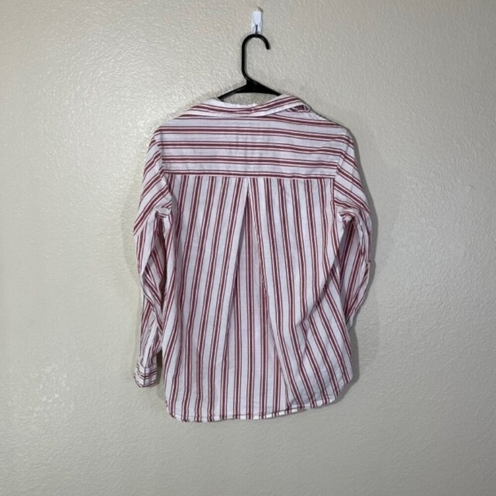 Grayson The Hero Red White Striped Cotton Long Sleeve Button Shirt Top 01 XS - Picture 5 of 5